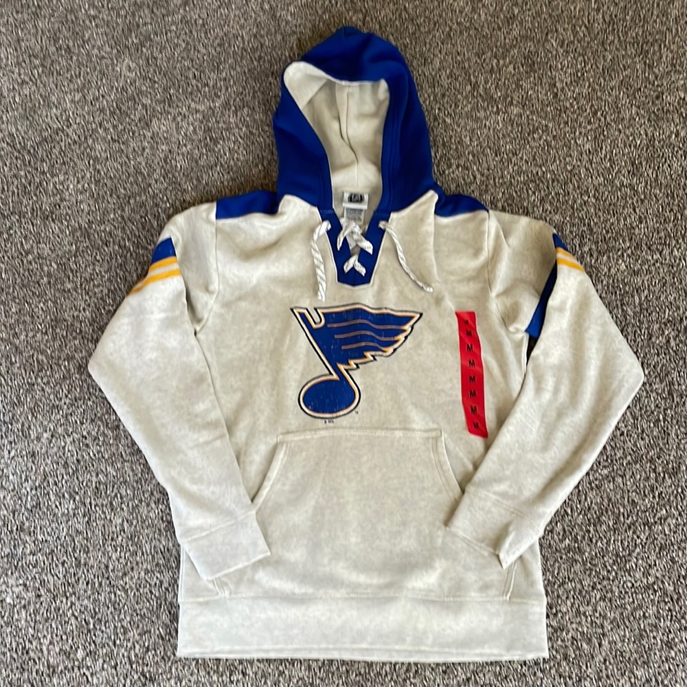 NHL | St. Louis Blues Oatmeal Lace-Up Pullover Hoodie
